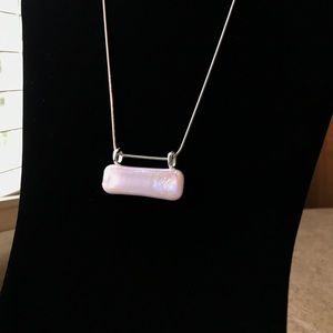Fused glass pendant with 18” chain
